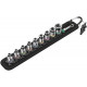 BELT A 1 ZYKLOP DOPPEN SET, MET VASTHOUDFUNCTIE, MET 1/4" -AANDRIJVING, 10-DELIG