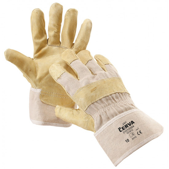 JAY GLOVES COMBINED YELLOW WHITE 10