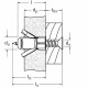 FISCHER HOLLEWANDPLUG MET SPAANPLAATSCHROEF, 10X28MM, 5 ST