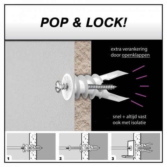 GIPSPLAAT PLUG (PAARS) 9,5-15 MM SP (ZAK 6ST.)