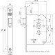 255/17-50 DR.1+3 ZWAAR LOOPSLOT, DM50MM, KRUKGAT 8MM, VOORPLAAT RVS 20X174MM AFGEROND