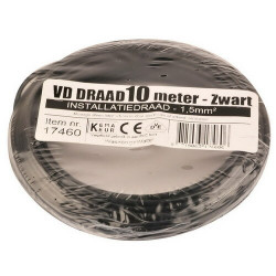VD-DRAAD 1,5 MM² ZWART - 10METER