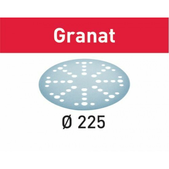 SCHUURPAPIER GRANAT STF D225/128 P120 GR/5