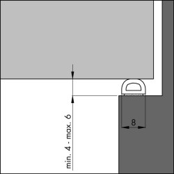 TOCHTPROFIEL TOCHTBAND D-WT 7,5 (GROTE KIER)