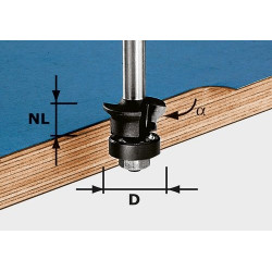 FASE-KANTENFREES HW S8 D24/0 GRADEN +45 GRADEN