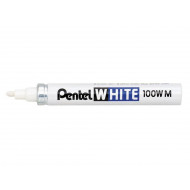 PENTEL MERKPEN WIT 100W-MEDIUM