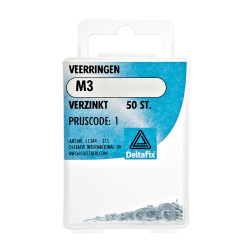 VEERRINGEN VERZINKT M3 50 ST