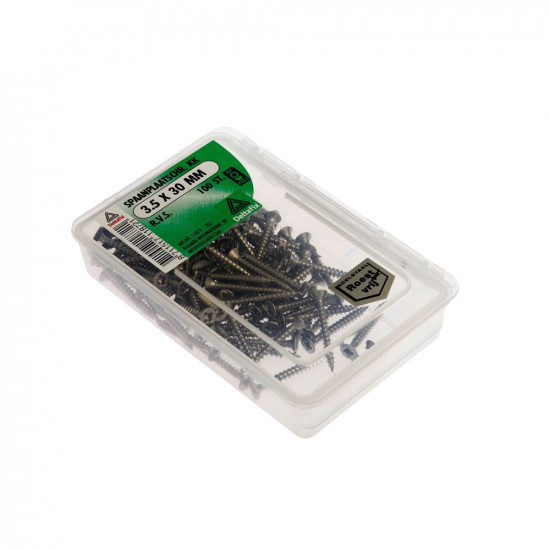 SPAANPLAATSCHROEF PK KK RVS A2 3.5 X 30 MM 100ST