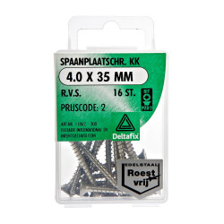 SPAANPLAATSCHROEF PK KK RVS A2 4.0 X 35 MM 16ST